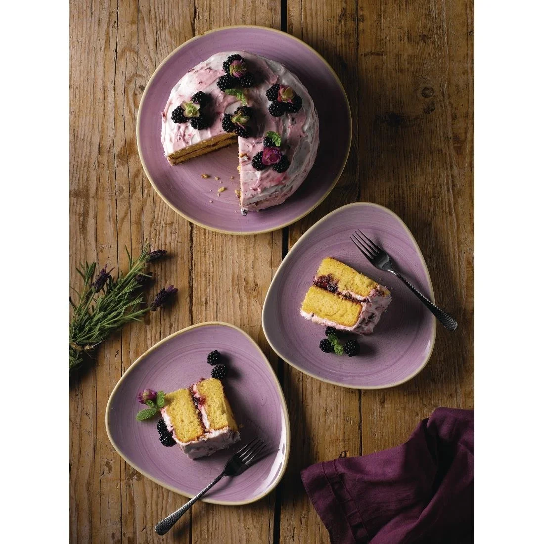 Churchill Stonecast Lavender Evolve Coupe Plates 220mm (12 Pack) - Image 5