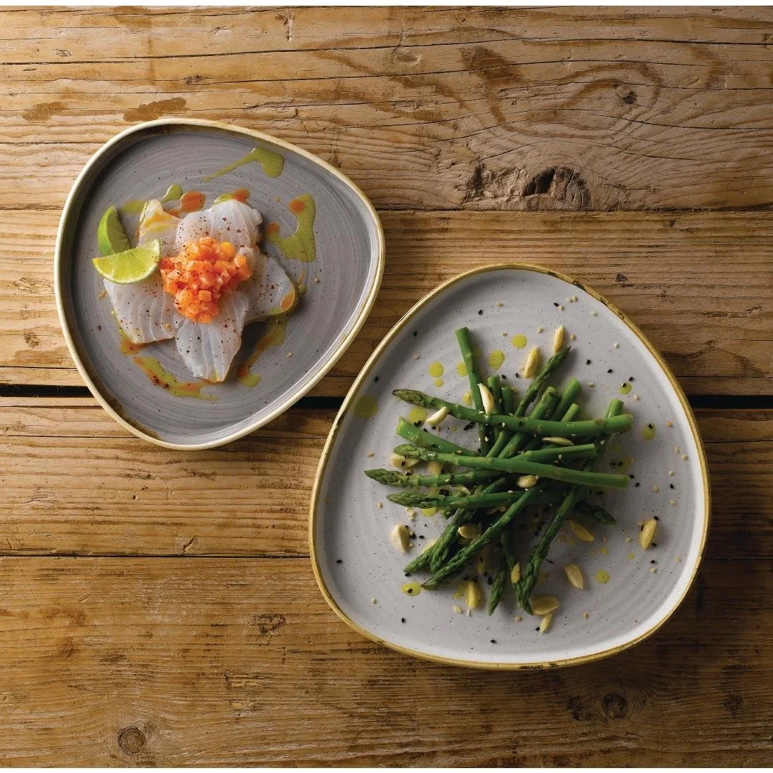 Churchill Stonecast Grey Triangle Walled Chefs Plates 200mm (6 Pack) - Image 4