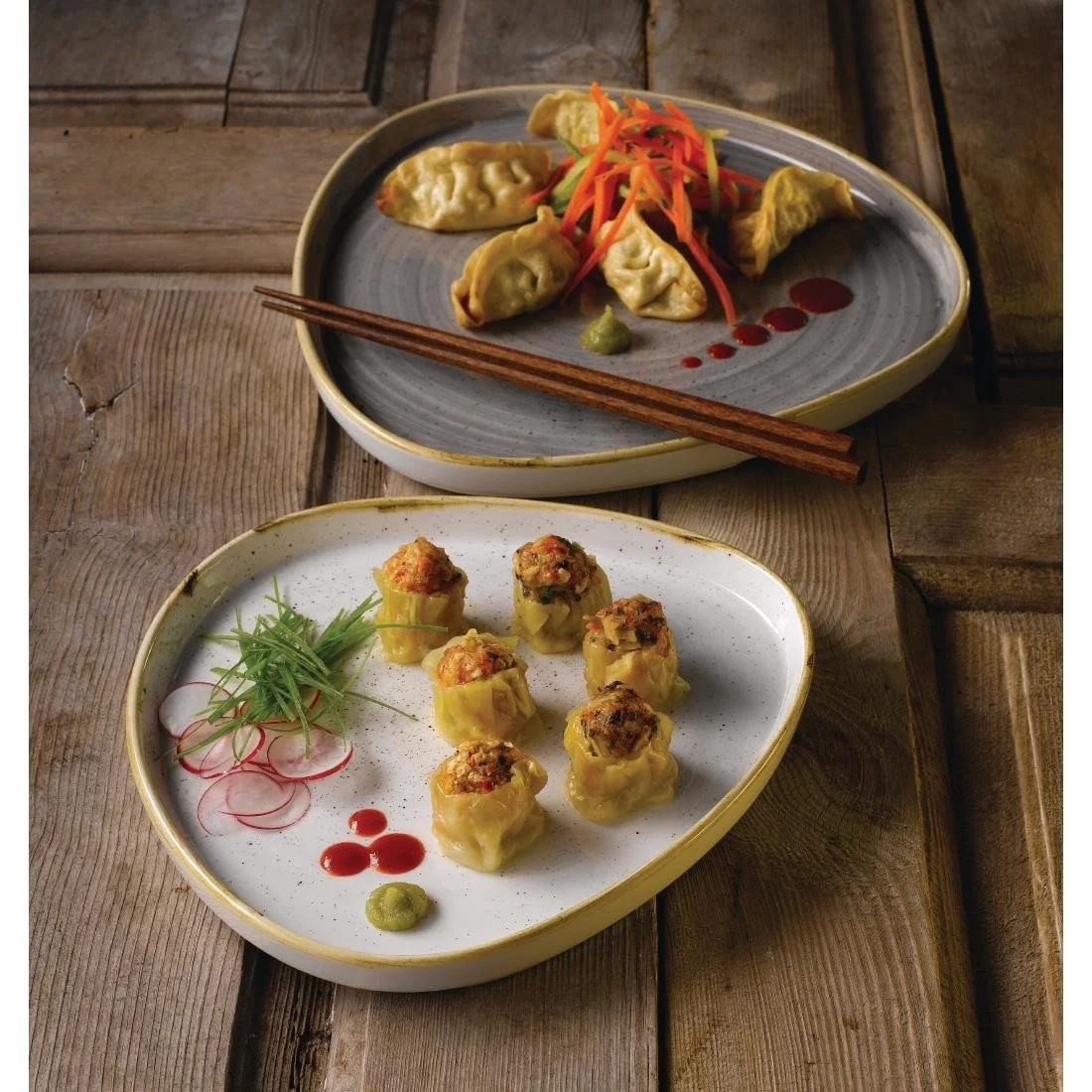 Churchill Stonecast Grey Triangle Walled Chefs Plates 200mm (6 Pack) - Image 6