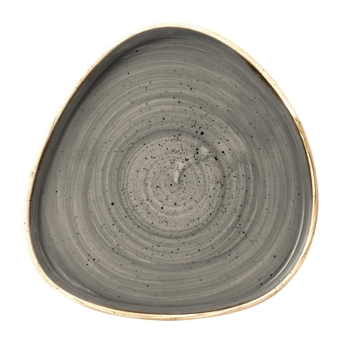 Churchill Stonecast Grey Triangle Walled Chefs Plates 200mm (6 Pack) - Image 1
