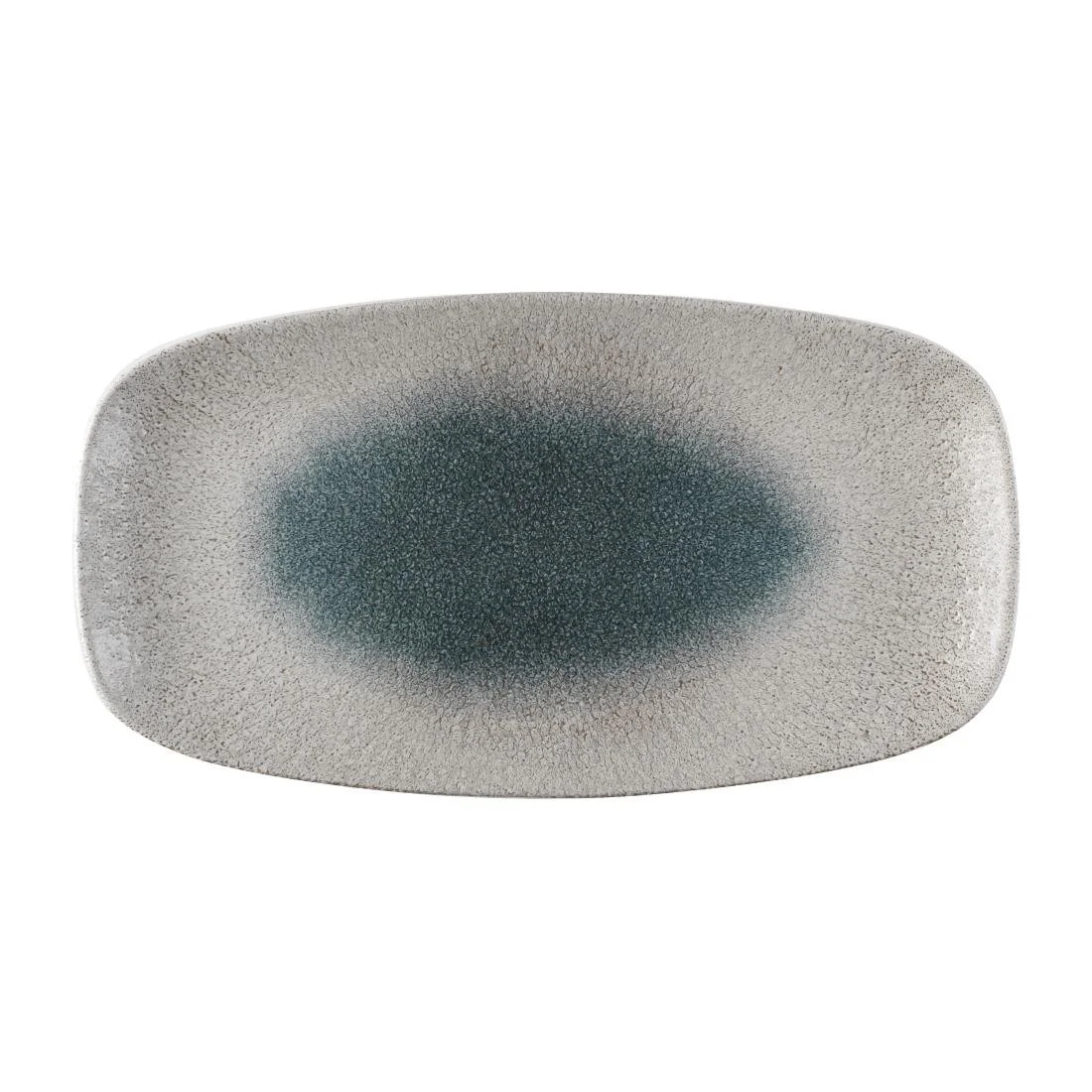 Churchill Raku Duo Agate Chefs Oblong Plate Topaz 348x189mm (6 Pack) - Image 1