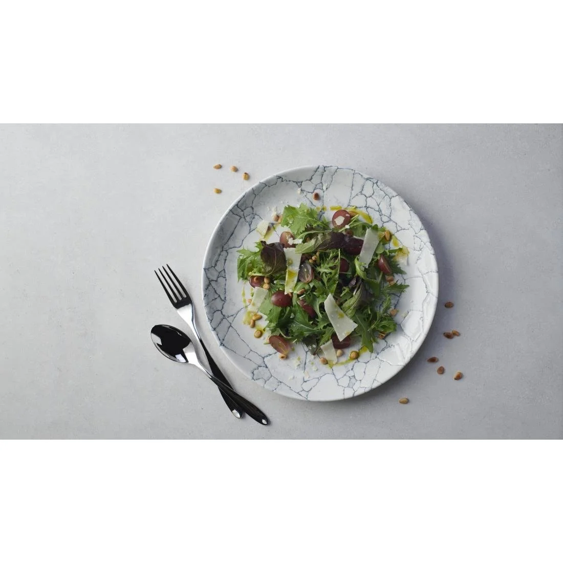 Churchill Studio Prints Kintsugi Pearl Evolve Coupe Plates Grey 260mm (12 Pack) - Image 3