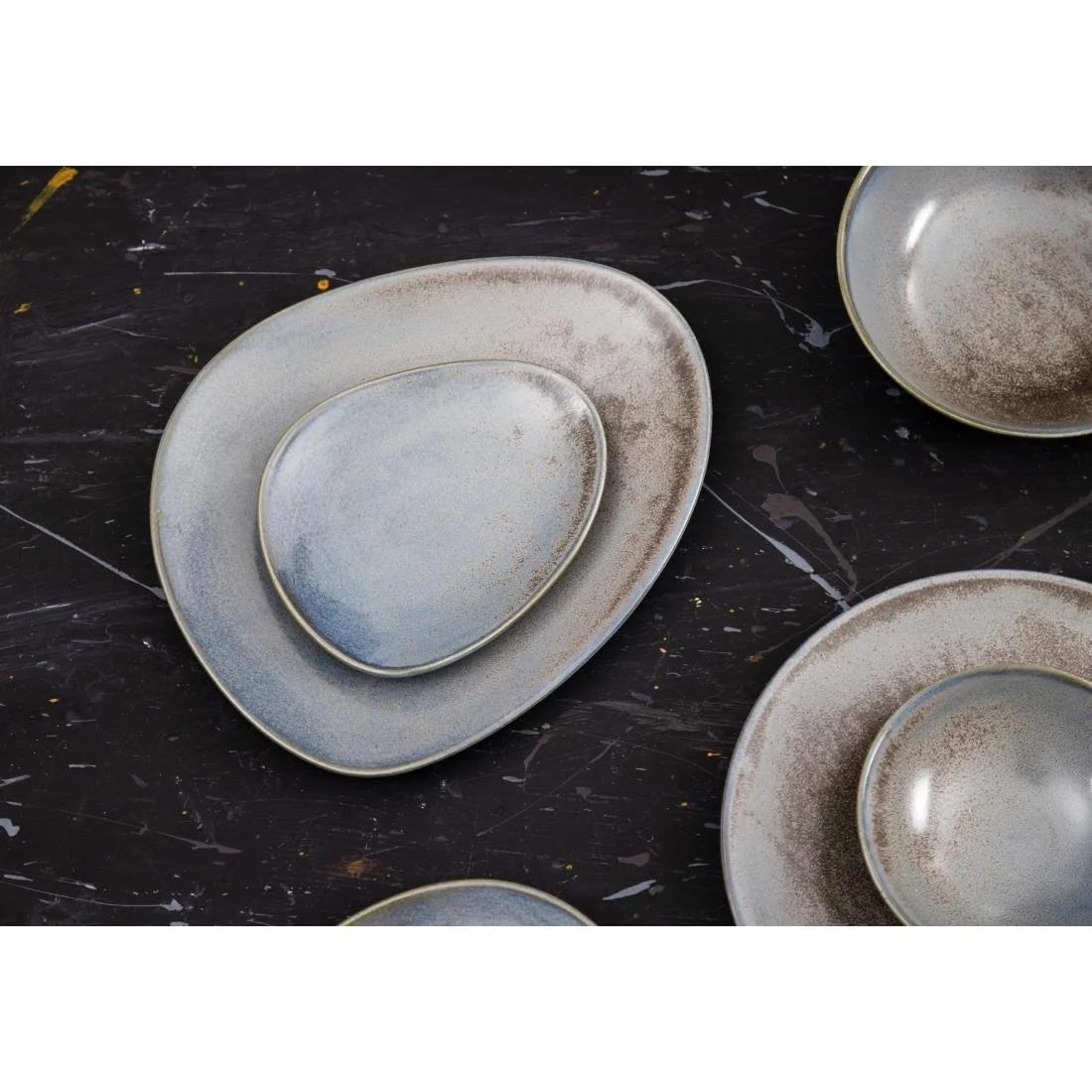Olympia Ember Triangle Plates Blue 308mm (4 Pack) - Image 7