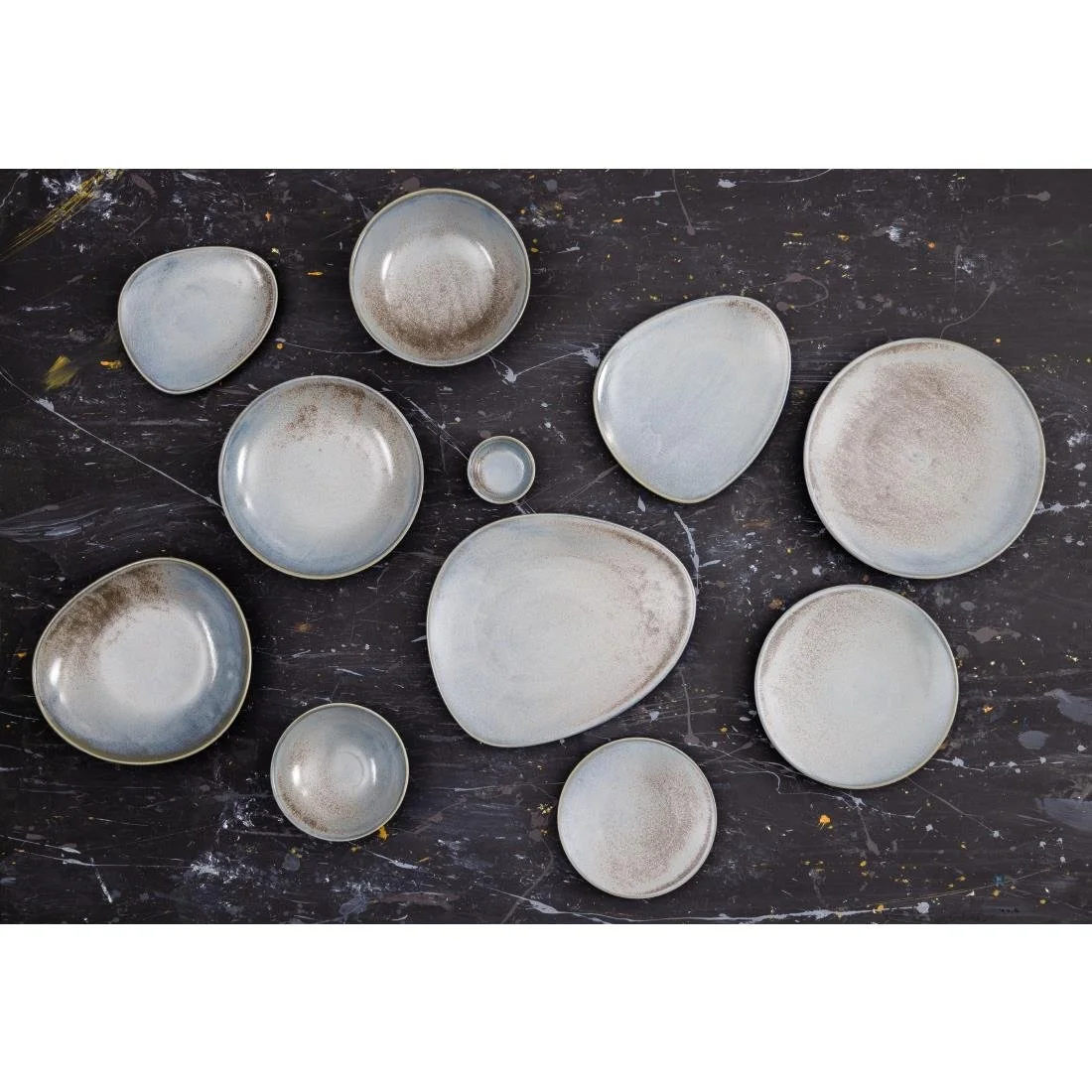 Olympia Ember Triangle Plates Blue 308mm (4 Pack) - Image 8