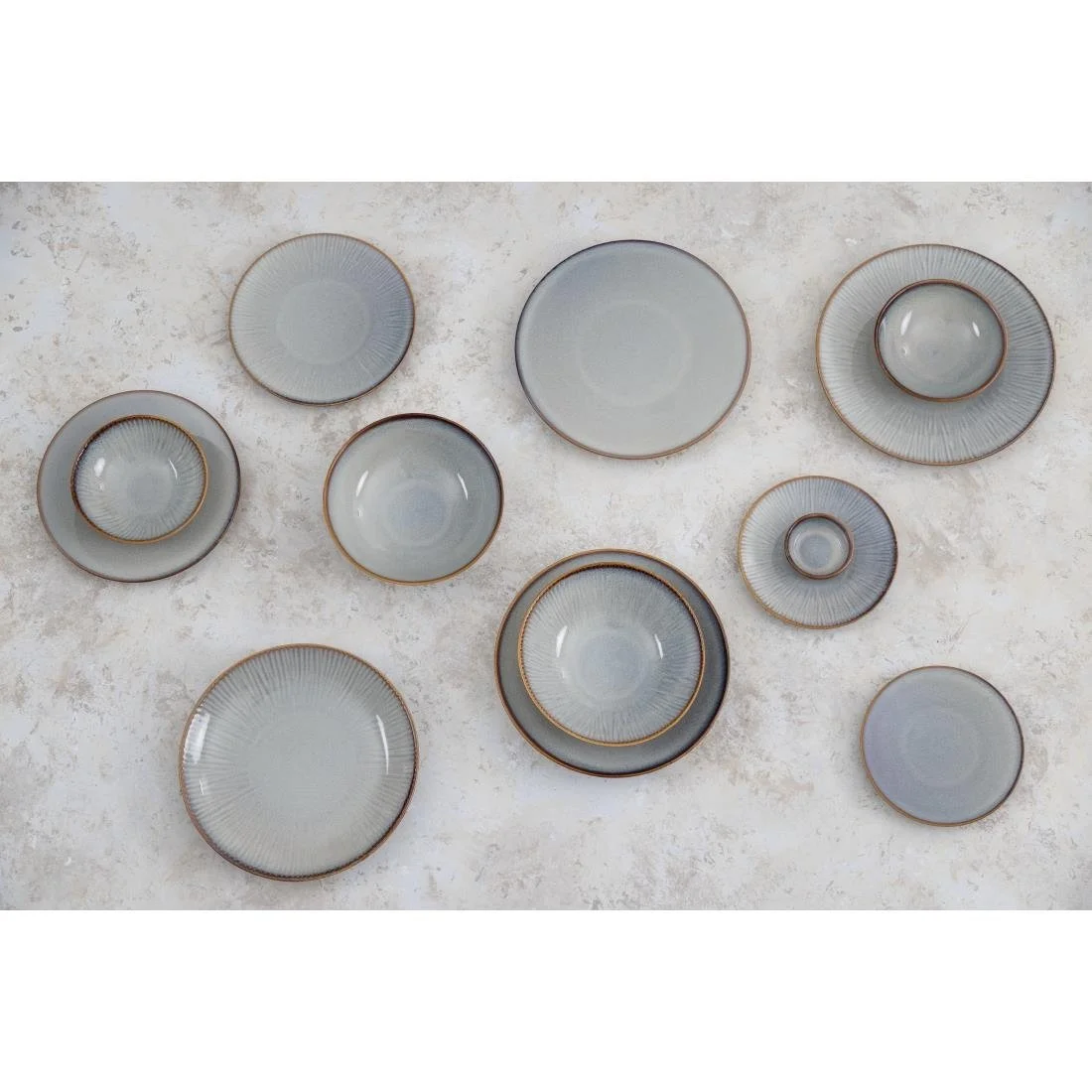 Olympia Drift Embossed Coupe Bowls 205mm (4 Pack) - Image 4