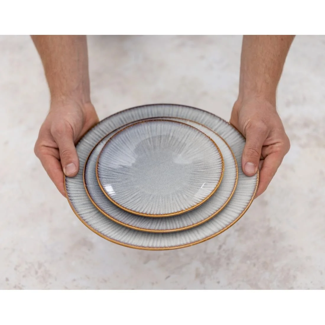 Olympia Drift Embossed Coupe Plates 280mm (4 Pack) - Image 10
