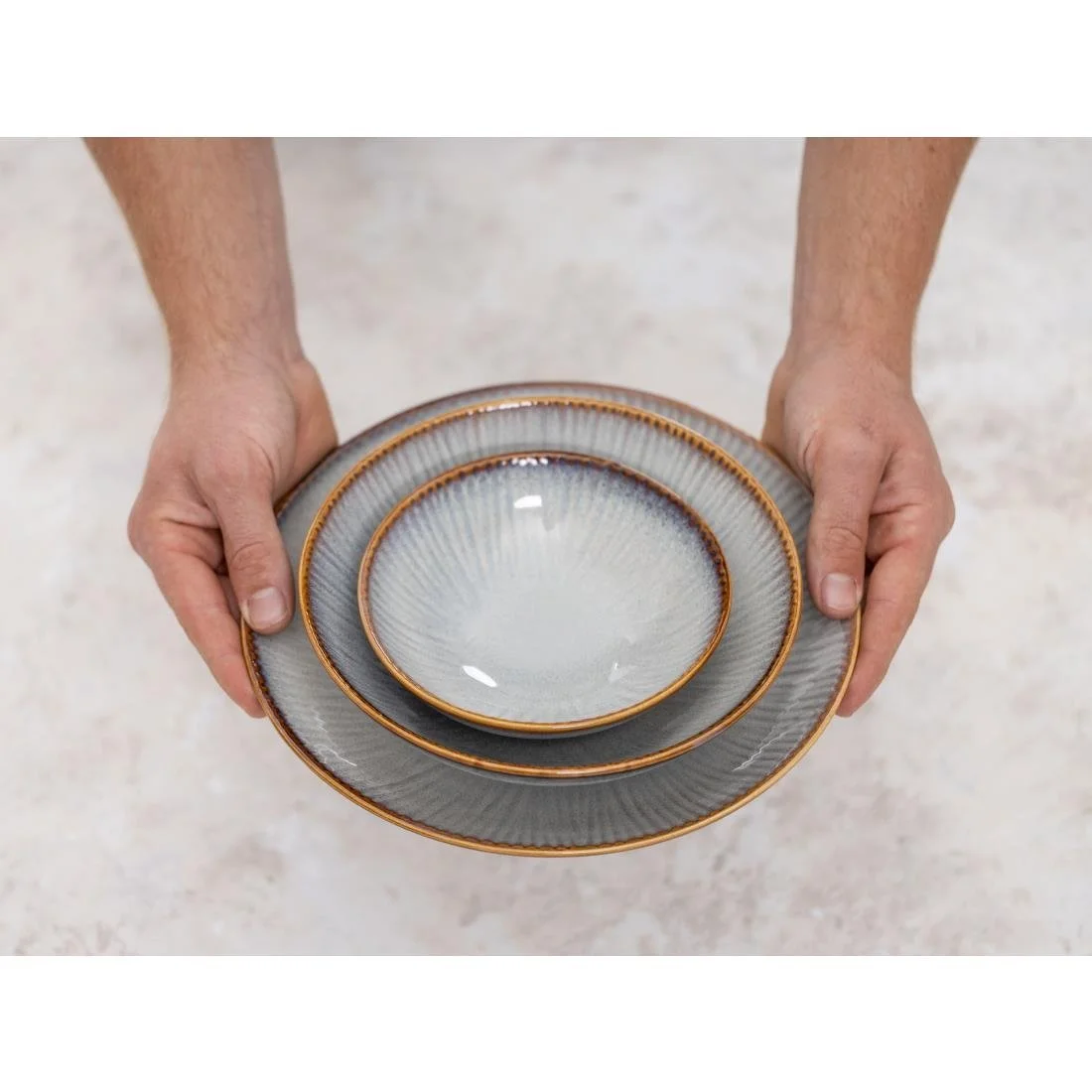 Olympia Drift Embossed Coupe Bowls 205mm (4 Pack) - Image 9