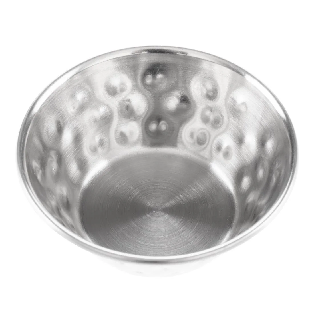 Olympia Hammered Stainless Steel Sauce Cups 45ml (12 Pack) - Image 2