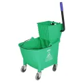 Jantex 25Ltr Mop Bucket with Foot Pedal Release Green - Image 1