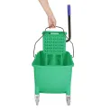 Jantex 25Ltr Mop Bucket with Foot Pedal Release Green - Image 6