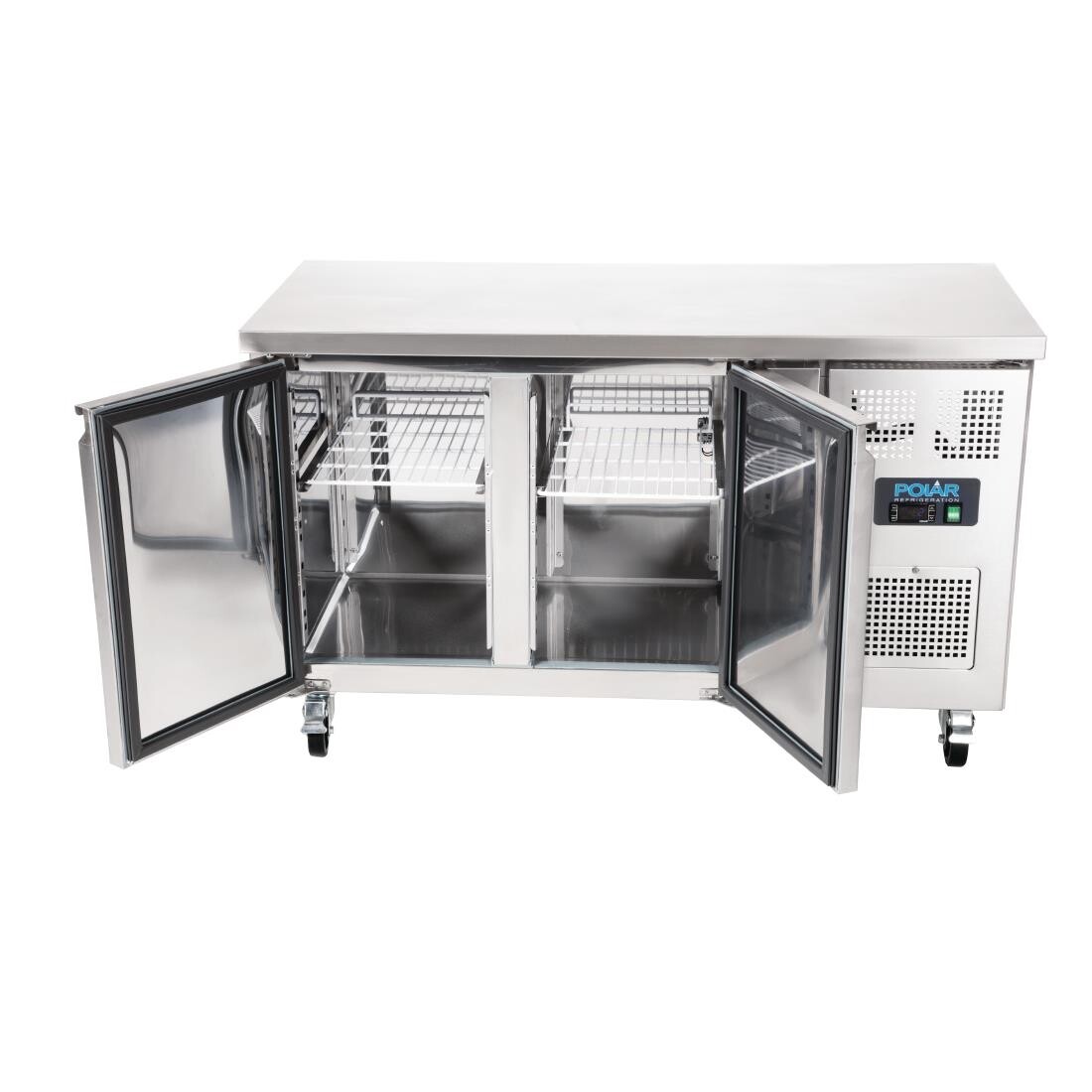 Polar 2 Door Counter Fridge 228Ltr