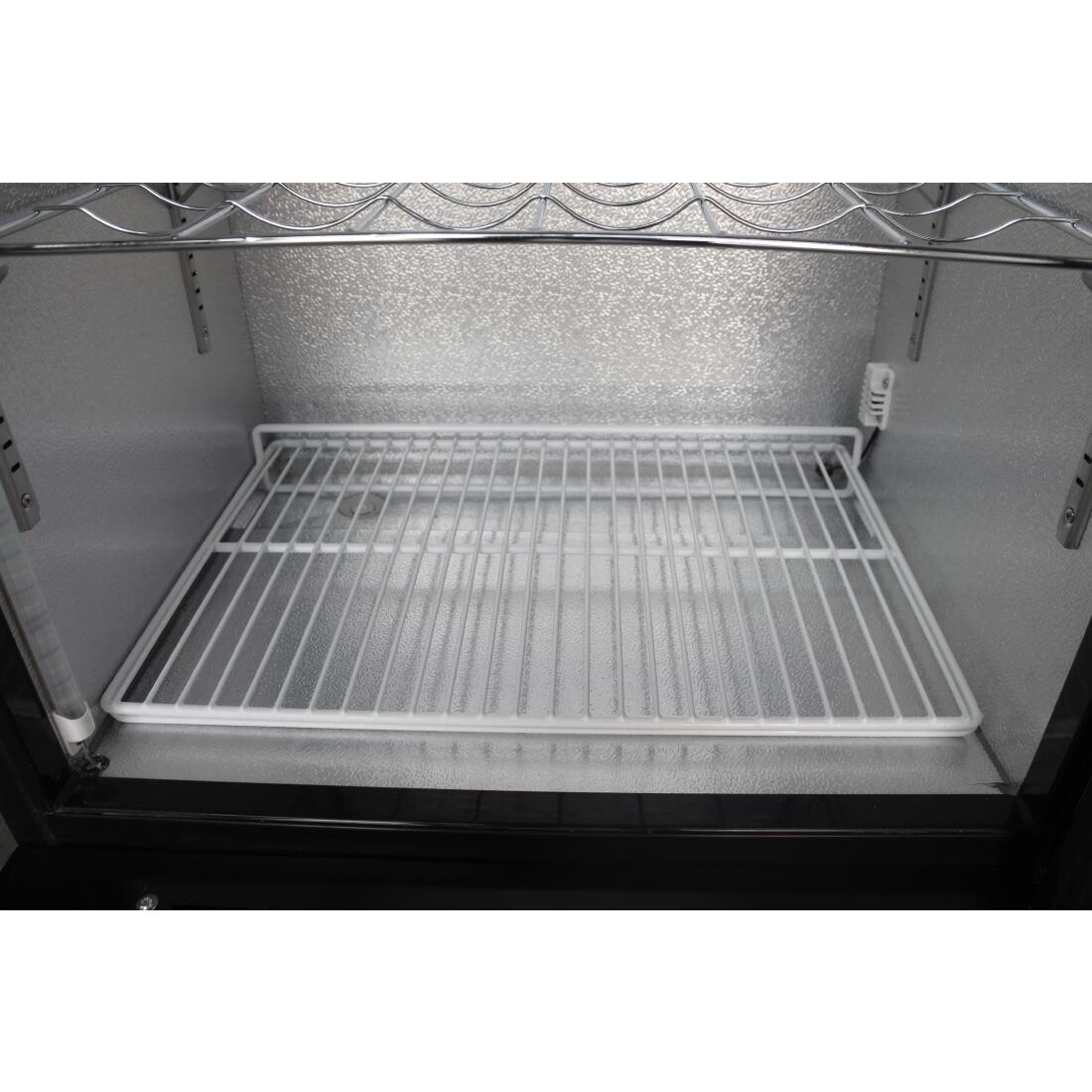Polar Upright Back Bar Cooler with Hinged Door in Black 307Ltr