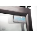 Polar Back Bar Cooler with Hinged Doors in Black 330Ltr