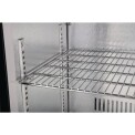 Polar Back Bar Cooler with Hinged Doors in Black 330Ltr