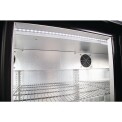 Polar Back Bar Cooler with Hinged Doors in Black 330Ltr