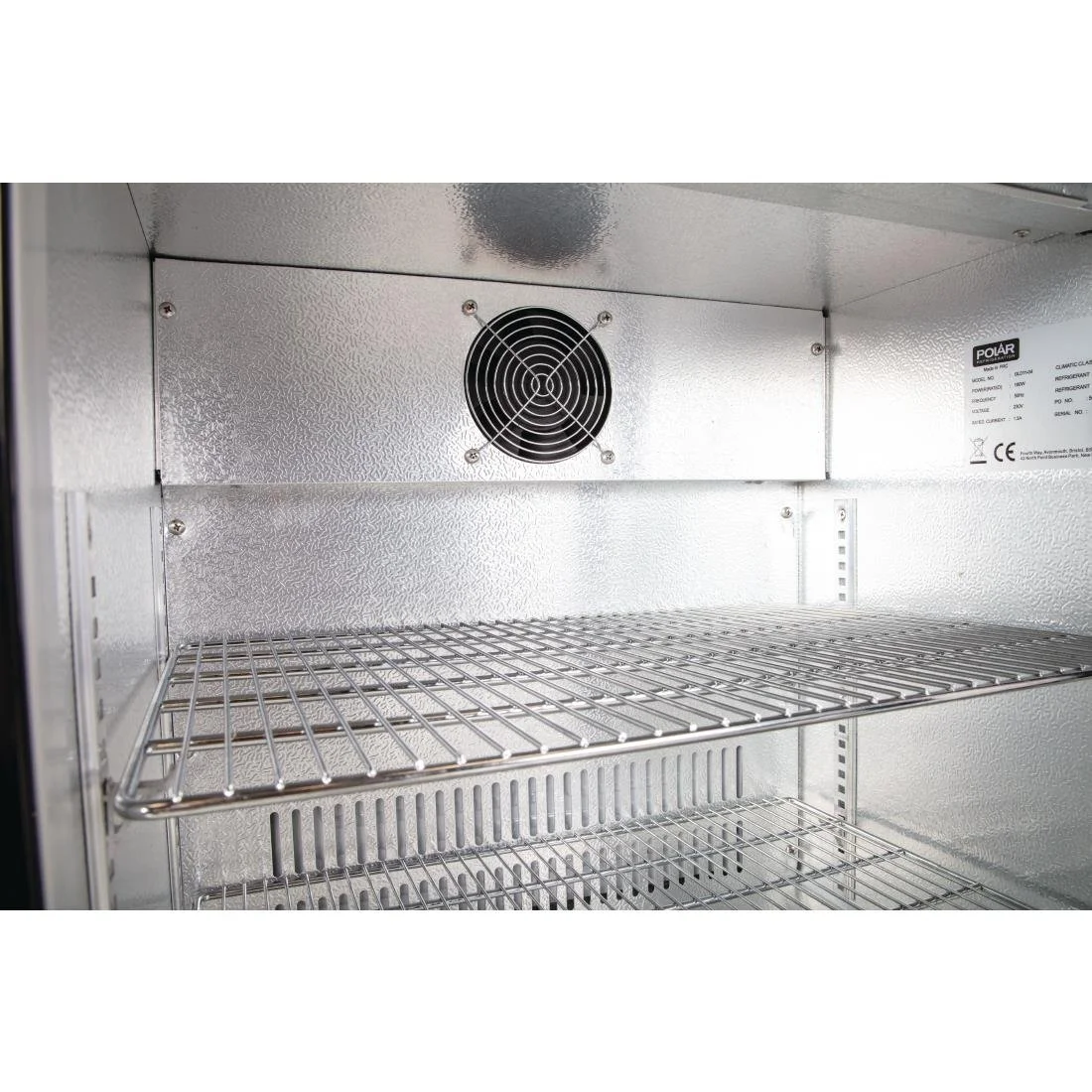 Polar G-Series 900mm Single Solid Door Back Bar Cooler in Black 138Ltr - Image 5