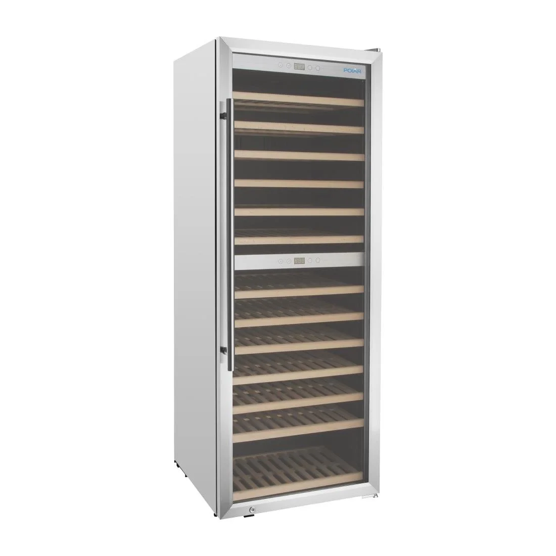 Polar G-Series Dual Zone Wine Fridge Stainless Steel 109 Bottle - Image 2