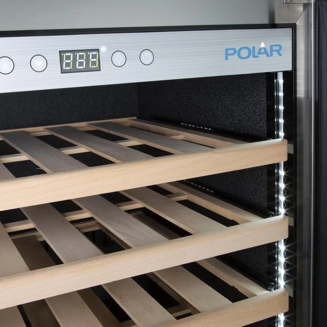 Polar G-Series Dual Zone Wine Fridge Stainless Steel 109 Bottle - Image 6
