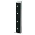 Elite Four Door Manual Combination Locker Locker Black with sloping top