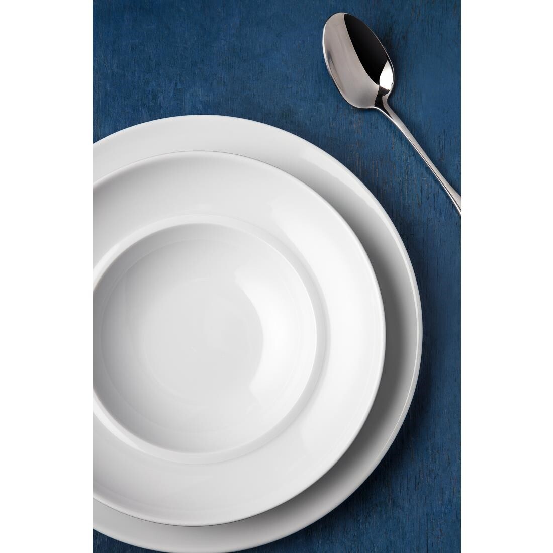 Royal Porcelain Classic White Wide Rim Plates 240mm