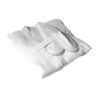 Mitre Essentials Honeycomb Bathrobe and Slipper Set