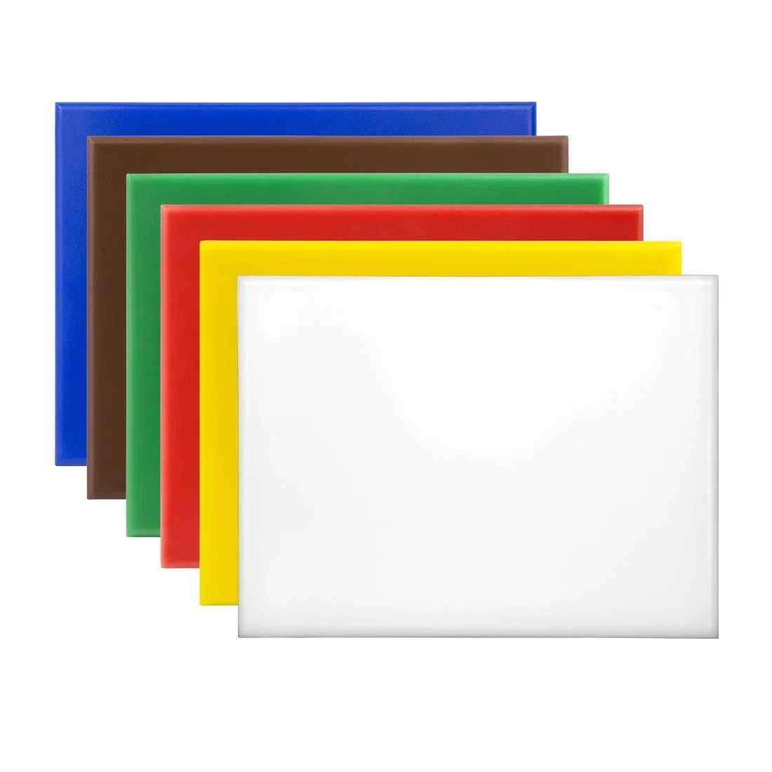 Hygiplas High Density 6-Piece Chopping Board Set 300x255x12mm - Image 1