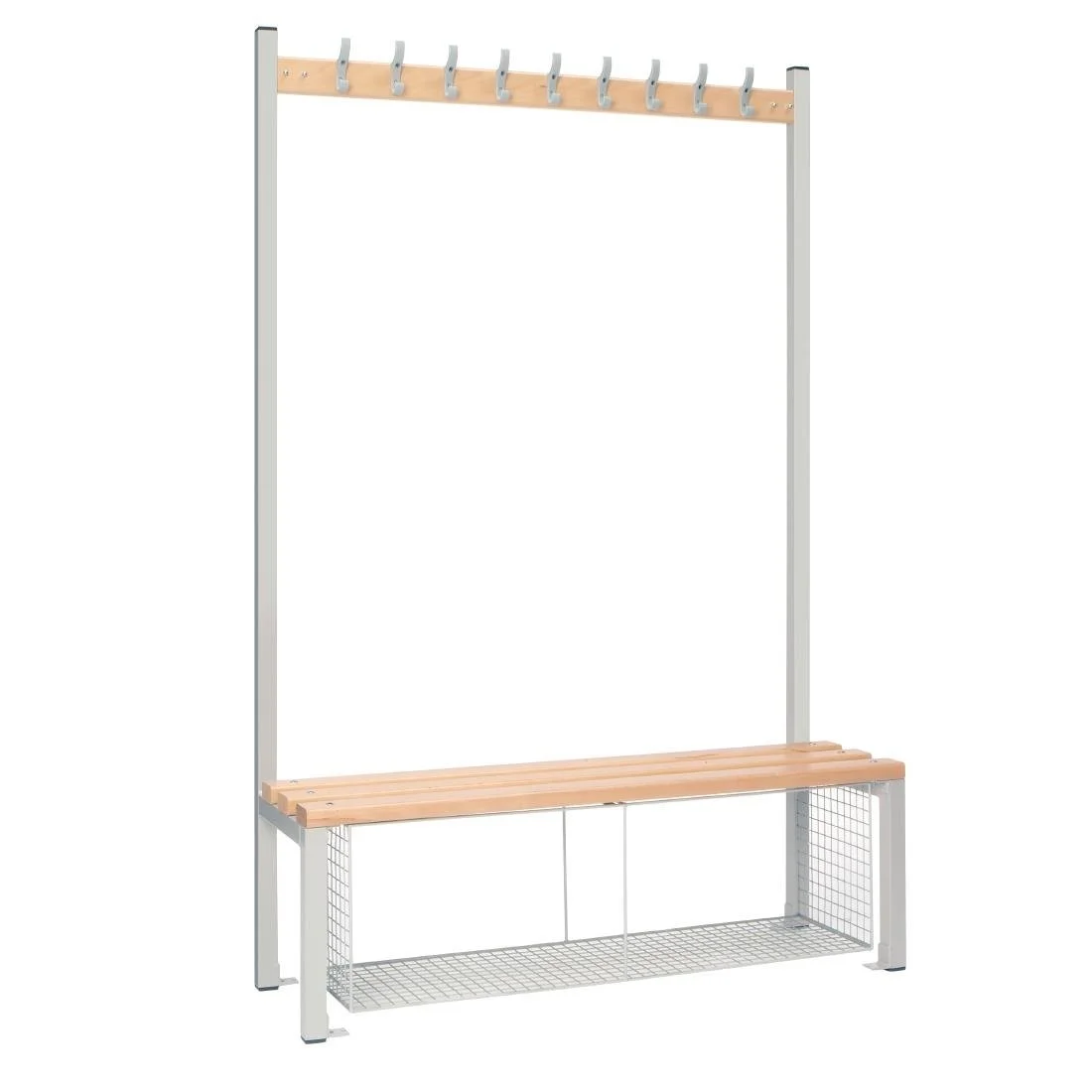 Single-Sided Island Seating with Mesh Tray Grey