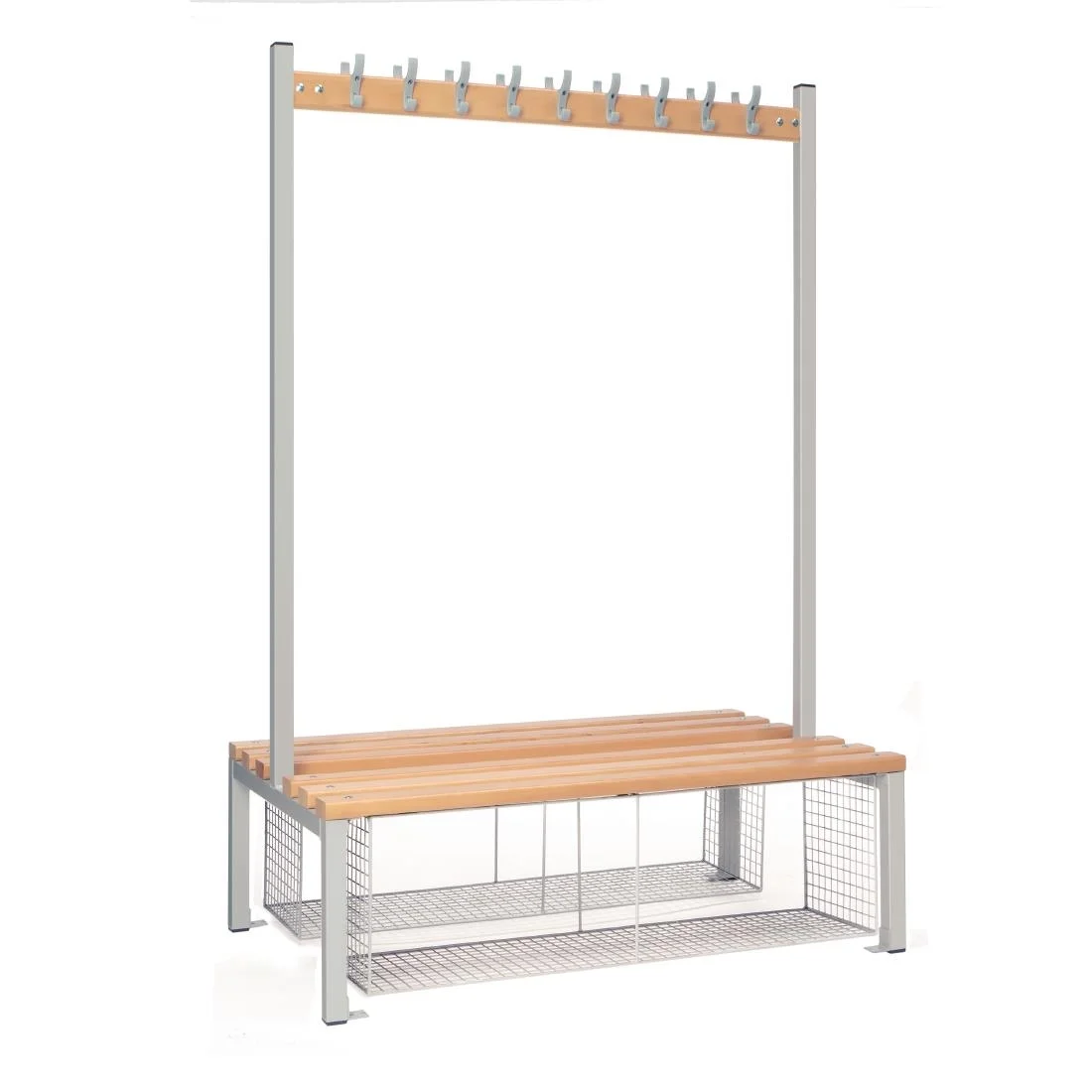 Double-sided Island Seating with Mesh Tray Grey