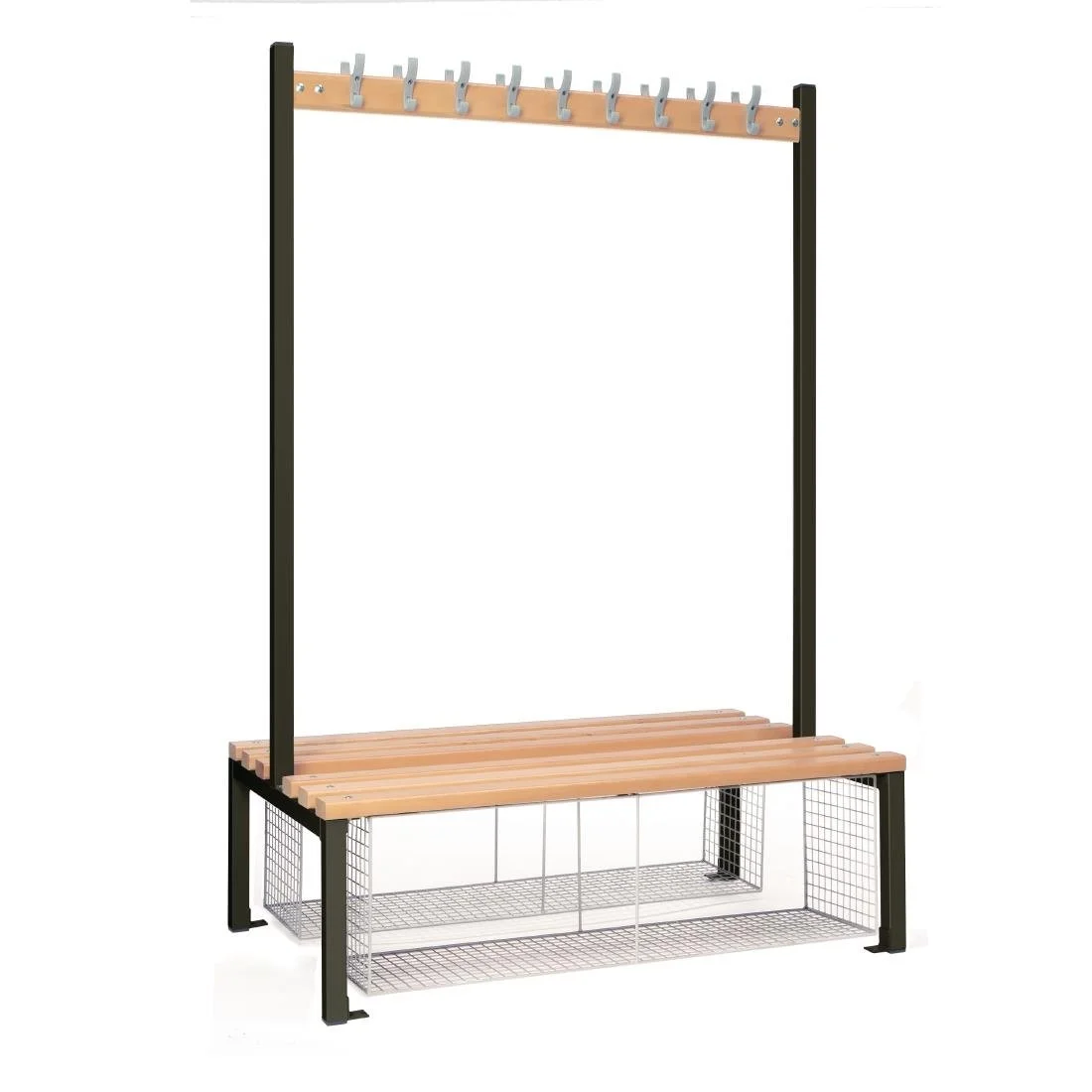Double-sided Island Seating with Mesh Tray Black