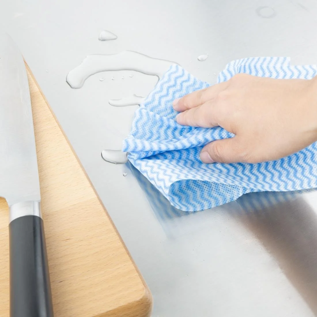 Jantex Green Compostable Cleaning Cloth Blue (200 Pack) - Image 6