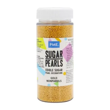 PME Sugar Pearls Nonpareils 100g - Gold