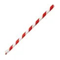 Fiesta Compostable Paper Spoon Straw Red & White Stripe 210x8mm (250 Pack) - Image 1