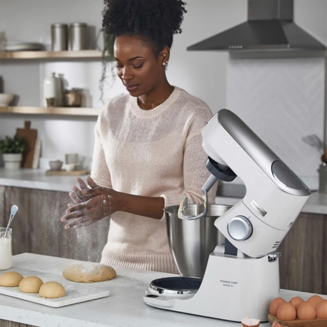 Kenwood Titanium Chef Baker Stand Mixer White XL KVL65.001WH - Image 5