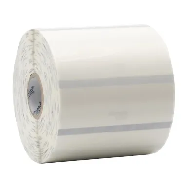 DateCodeGenie 75mm Circle Clear Blank Permanent Labels (2x 500 Rolls Pack)