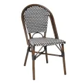 Bolero Parisian Style PE Rattan Chair Black Dot Mix (2 Pack) - Image 1