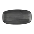 Churchill Stonecast Raw Black Chefs Oblong Plates 280 x 152mm (12 Pack) - Image 1