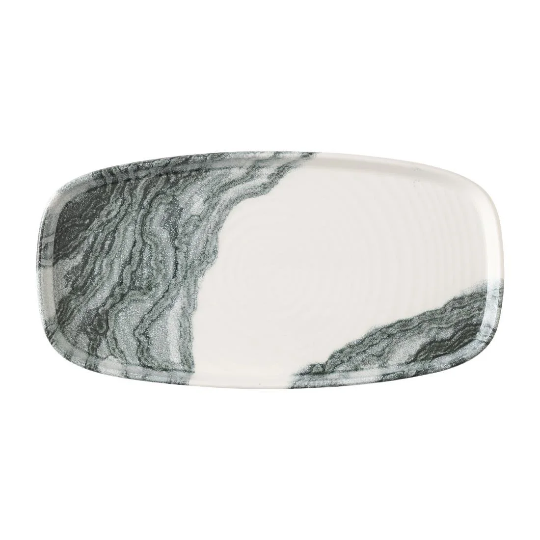 Churchill Tide Black Oblong Chefs Plates 280 x 127mm (6 Pack) - Image 1