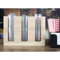Olympia Cup Organiser Hevea Wood 340x120x240mm - Image 6