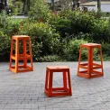 Origin Base Stool Signal Orange 400x400x440mm (2 Pack) - Image 5