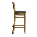 Manhattan Bar Chair in Weathered Oak with Shetland Smoke Seat - Image 3