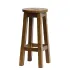 Wooden Top High Stool in Weathered Oak (2 Pack)