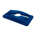 Rubbermaid Slim Jim Mixed Recycling Blue Lid - Image 1