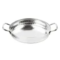 Olympia Table Presentation Handled Dish Stainless Steel Hammered 180mm - Image 2