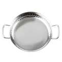 Olympia Table Presentation Handled Dish Stainless Steel Hammered 180mm - Image 3
