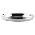 Olympia Hammered Stainless Steel Round Tray 260x35mm - Image 2