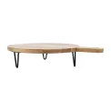 Olympia Round Handled Display Stand Mango Wood with Metal Legs 400x300x80mm - Image 7