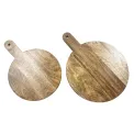 Olympia Round Handled Display Stand Mango Wood with Metal Legs 400x300x80mm - Image 9