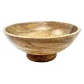 Olympia Footed Bowl Mango Wood 280mm - Image 1