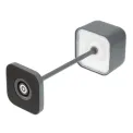 Olympia Lucca Table Lamp Squared Dome Grey 200mm - Image 3
