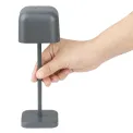 Olympia Lucca Table Lamp Squared Dome Grey 200mm - Image 5